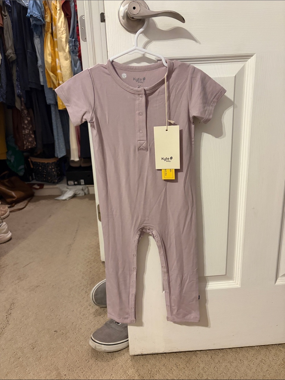 Kyte Baby Short-Sleeve Henley Romper